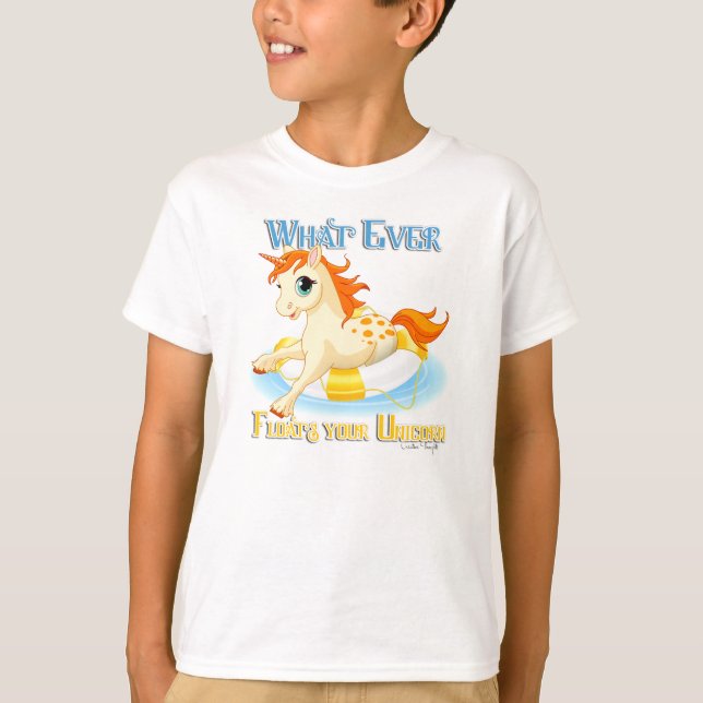 Was auch immer Ihr Einhorn schwimmt T-Shirt (Vorderseite)