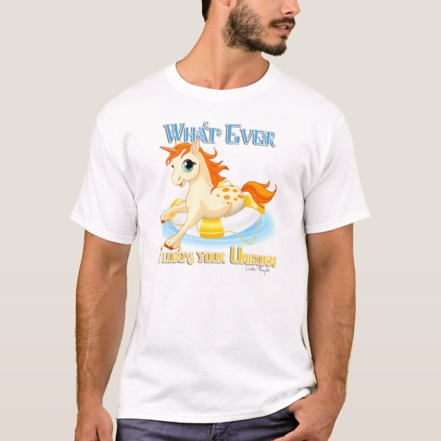 Was auch immer Ihr Einhorn schwimmt T-Shirt (Vorderseite)