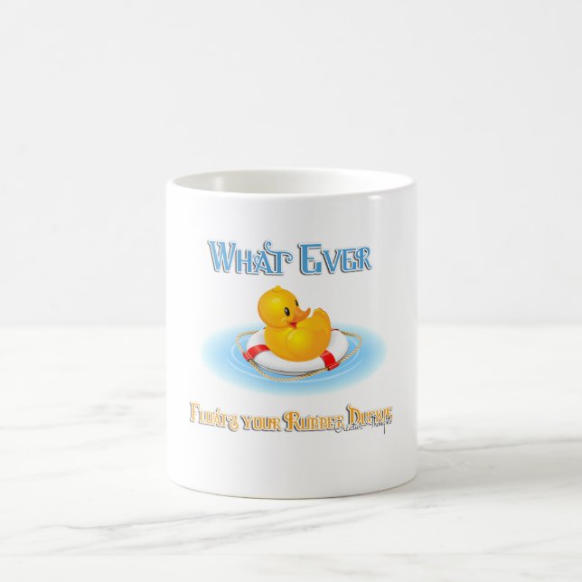 Was auch immer Ihr Gummiduckie schwimmt Tasse (Mittel)