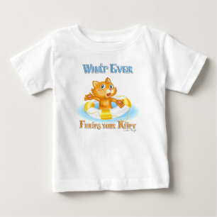 Was auch immer Ihr Kitty schwimmt Baby T-shirt