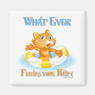 Was auch immer Ihr Kitty schwimmt Magnet