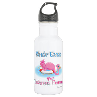 Was auch immer Ihr rosa Flamingo schweben lässt Edelstahlflasche