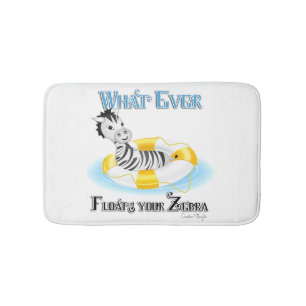 Was auch immer Ihr Zebra schweben lässt 4 Badematte