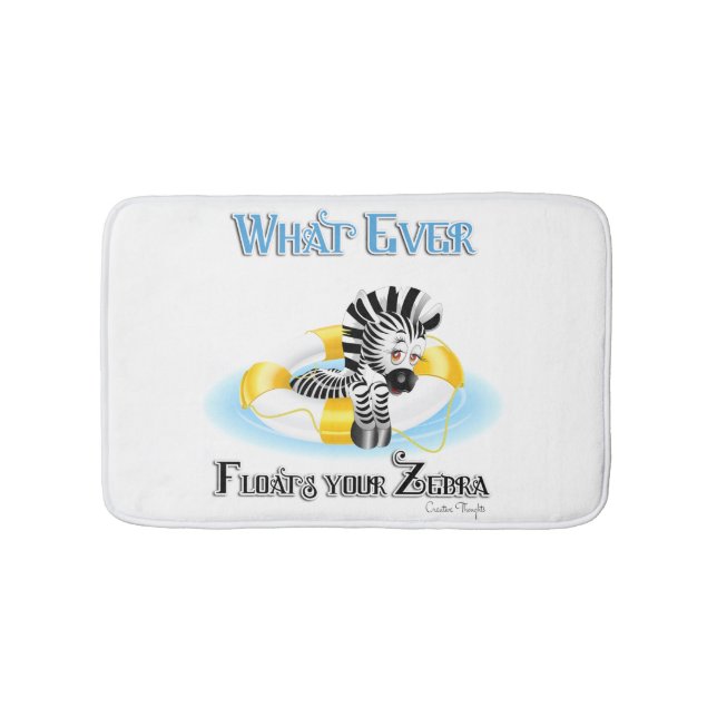 Was auch immer Ihr Zebra schwimmt 3 Badematte (Vorderseite)