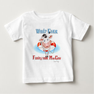 Was auch immer Ihre Mookuh schwimmt Baby T-shirt