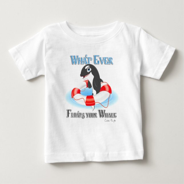 Was auch immer Ihren Wal schwimmt Baby T-shirt (Vorderseite)