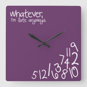 was auch immer quadratische wanduhr