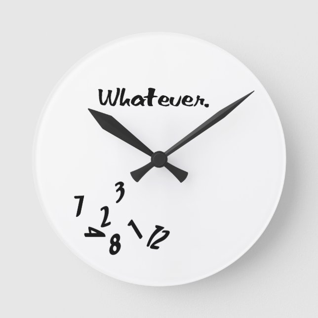 Was auch immer... runde wanduhr (Vorderseite)