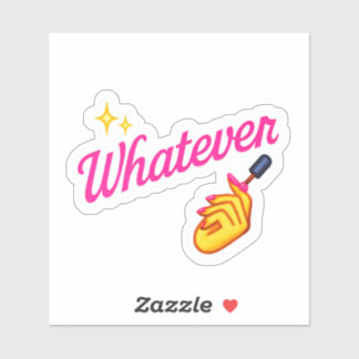 „Was auch immer“-Sticker –mit Nagel-Emoji-Einstell Aufkleber