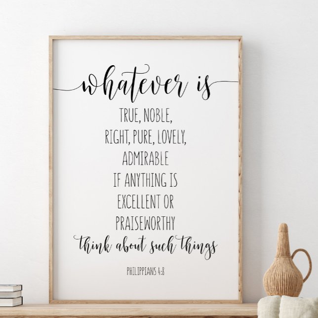 Was auch immer wahr ist, die Philippinen 4:8 Poster (Von Creator hochgeladen)