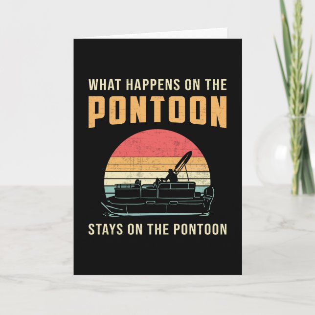 Was auf dem Pontoon-Boot-Segelboot geschieht Karte (Vorderseite)