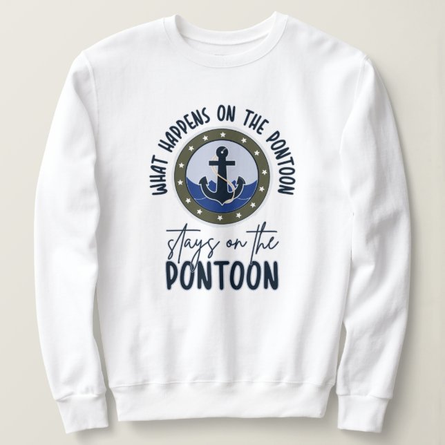 Was auf dem Steg bleibe Sweatshirt (Design vorne)