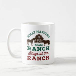 Was auf der Ranch Bleibe Kaffeetasse