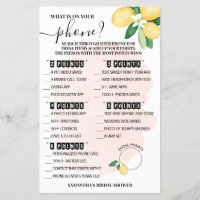 Was auf Ihrem Handy Lemons Pink Shower Game Card