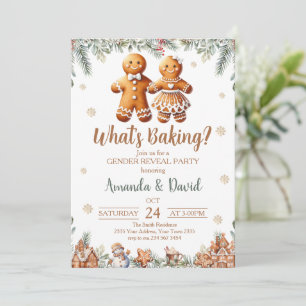 Was backt Gingerbread Geschlechterenthüllung Einladung