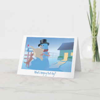 Was Behalte der Hund? Feiertagskarte