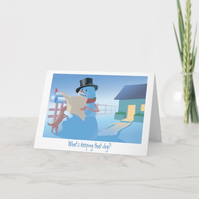 Was Behalte der Hund? Feiertagskarte (Vorderseite)