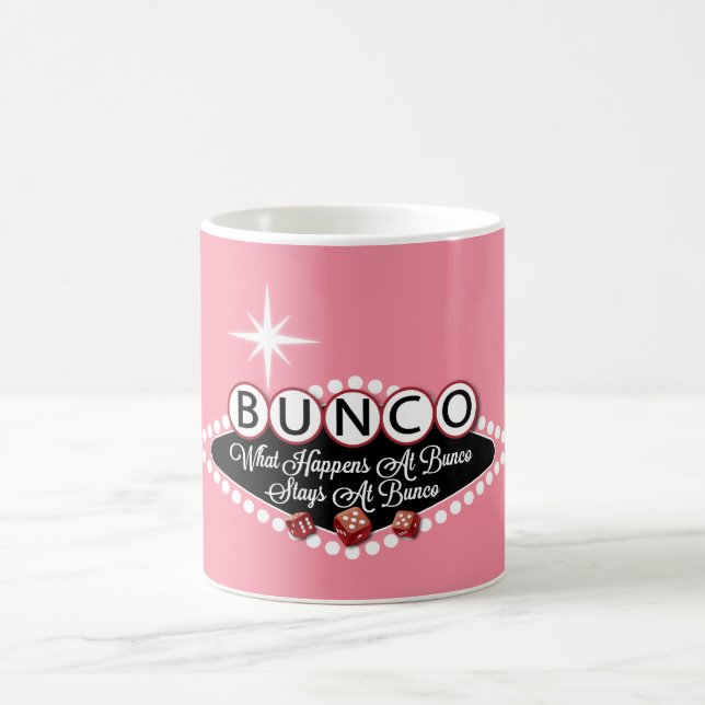 Was bei Bunco passiert, bleibt bei Bunco Kaffeetasse (Mittel)