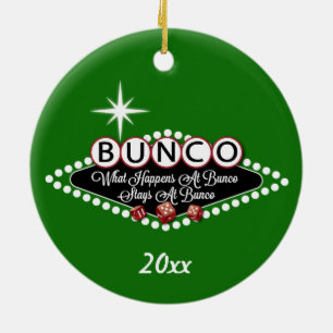 Was bei Bunco Runde passiert Keramikornament