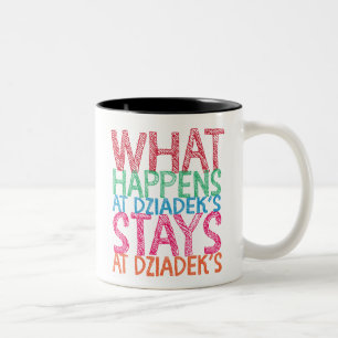 Was bei Dziadeks geschieht, bleibe bei Dziadeks Zweifarbige Tasse