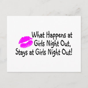 Was bei Girls Night Out passiert, Bleibe bei Girls Postkarte