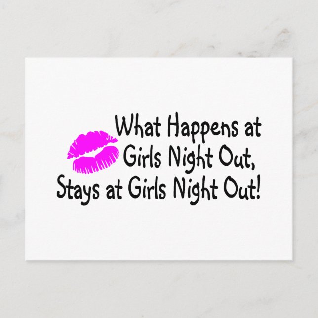 Was bei Girls Night Out passiert, Bleibe bei Girls Postkarte (Vorderseite)