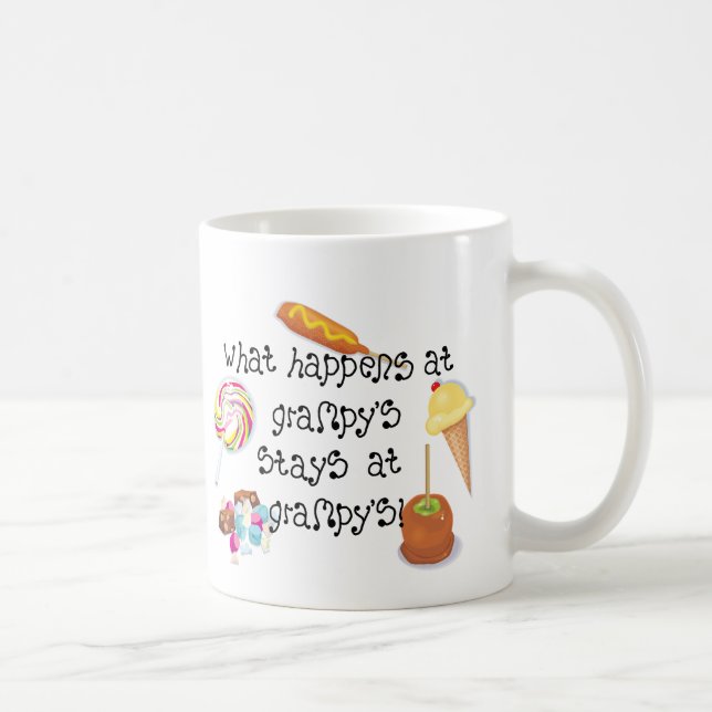 Was bei Grampys geschieht, bleibe bei Grampys! Tasse (Rechts)