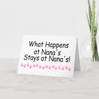 Was bei Nanas geschieht, bleibe bei Nanas Karte