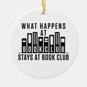 Was beim Buchclub passiert, bleibt beim Buchclub Keramik Ornament