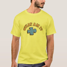 „Was bin ich?“ Puzzle-Teil-T-Shirt – Lustiges Retr