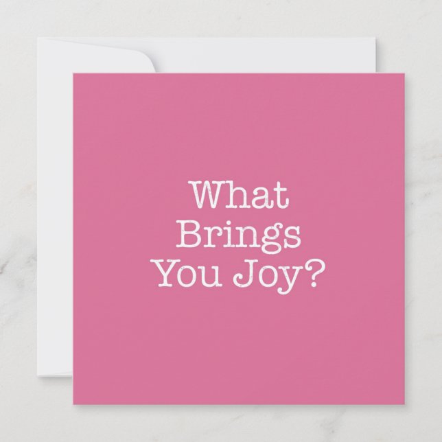 Was bringt Sie zur Joy Note Card Mitteilungskarte (Vorderseite)