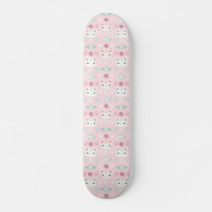 Was Cool ist, Kitty Cat in Pink und Minze Skateboard