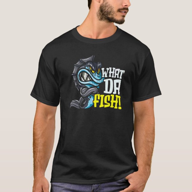 Was Da Fish Piranha Whisperer Aquarist Fishkeepin T-Shirt (Vorderseite)