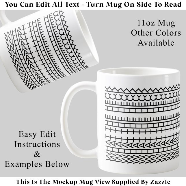 Was das Heck Custom Hidden Message 142BW Zitat Kaffeetasse (Von Creator hochgeladen)