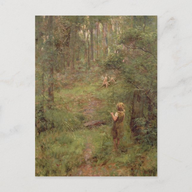 Was das kleine Mädchen in Bush sah, 1904 Postkarte (Vorderseite)