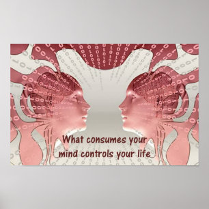 Was deine Gedanken Kontrollen dein Leben verbrauch Poster