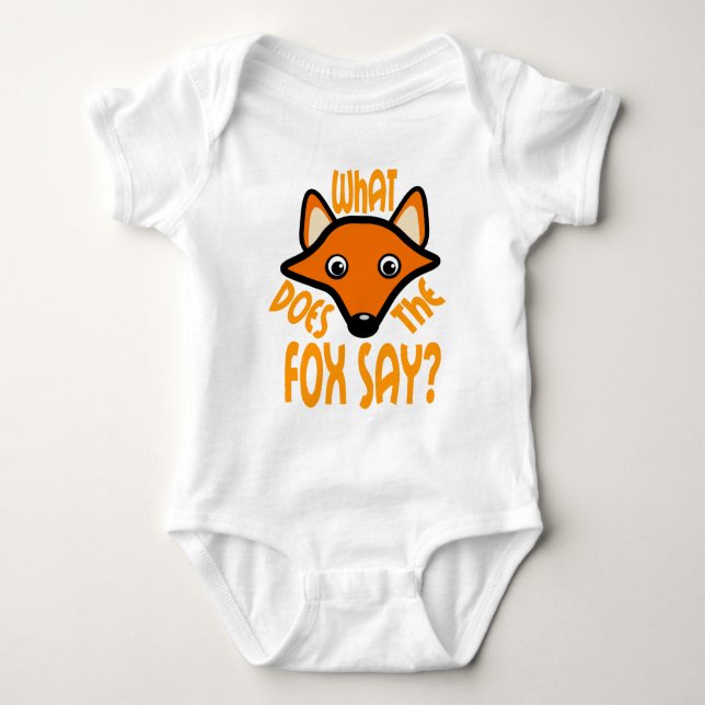Was den Fox tut zu sagen Baby Strampler (Vorderseite)