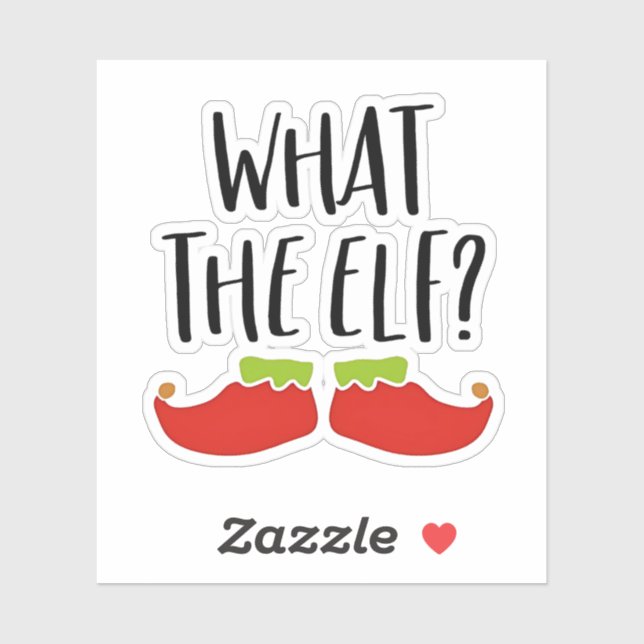 Was der Elf Funny Christmas Elf Weihnachtsmann Aufkleber (Blatt)