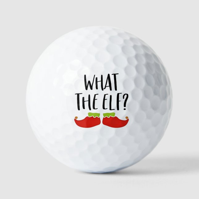 Was der Elf Funny Christmas Elf Weihnachtsmann Golfball (Vorderseite)