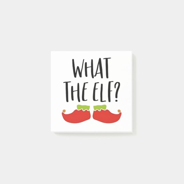 Was der Elf Funny Christmas Elf Weihnachtsmann Post-it Klebezettel (Vorderseite)