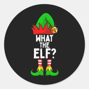 Was der Elf zu Weihnachten passt Runder Aufkleber