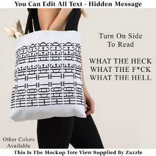 Was der Heck bearbeitbare versteckte Message 153BW