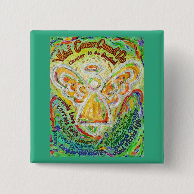 Was der Krebs nicht tun kann, um Lapel-Stifttasten Button (Vorderseite)