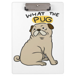Was der Mops Niedliche Fett-Mops Klemmbrett
