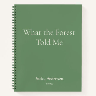 Was der Wald erzählte, Natur Notizen, Name, Grün Notizbuch