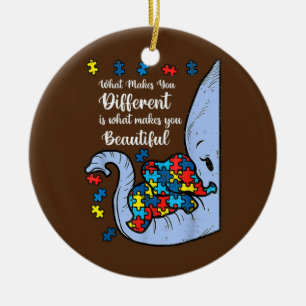 Was dich anders macht Autismuserkennung Kinder Keramik Ornament