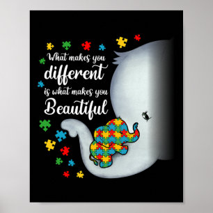 Was dich anders macht Elefant Autism Mom Jungen  Poster