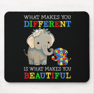 Was dich anders macht Elefant Mama Autismus bewuss Mousepad