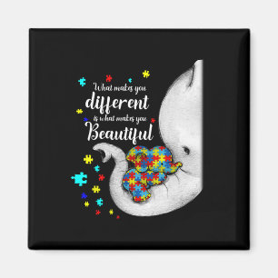 Was dich anders macht Elefant Mama Autismus Kind Magnet