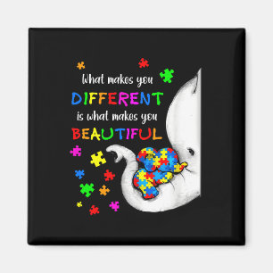 Was dich anders macht Elefanten-Mama Autismus Kind Magnet